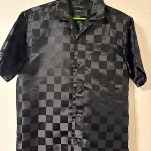 Urban Outfitters Black Checkered Button Down Shirt